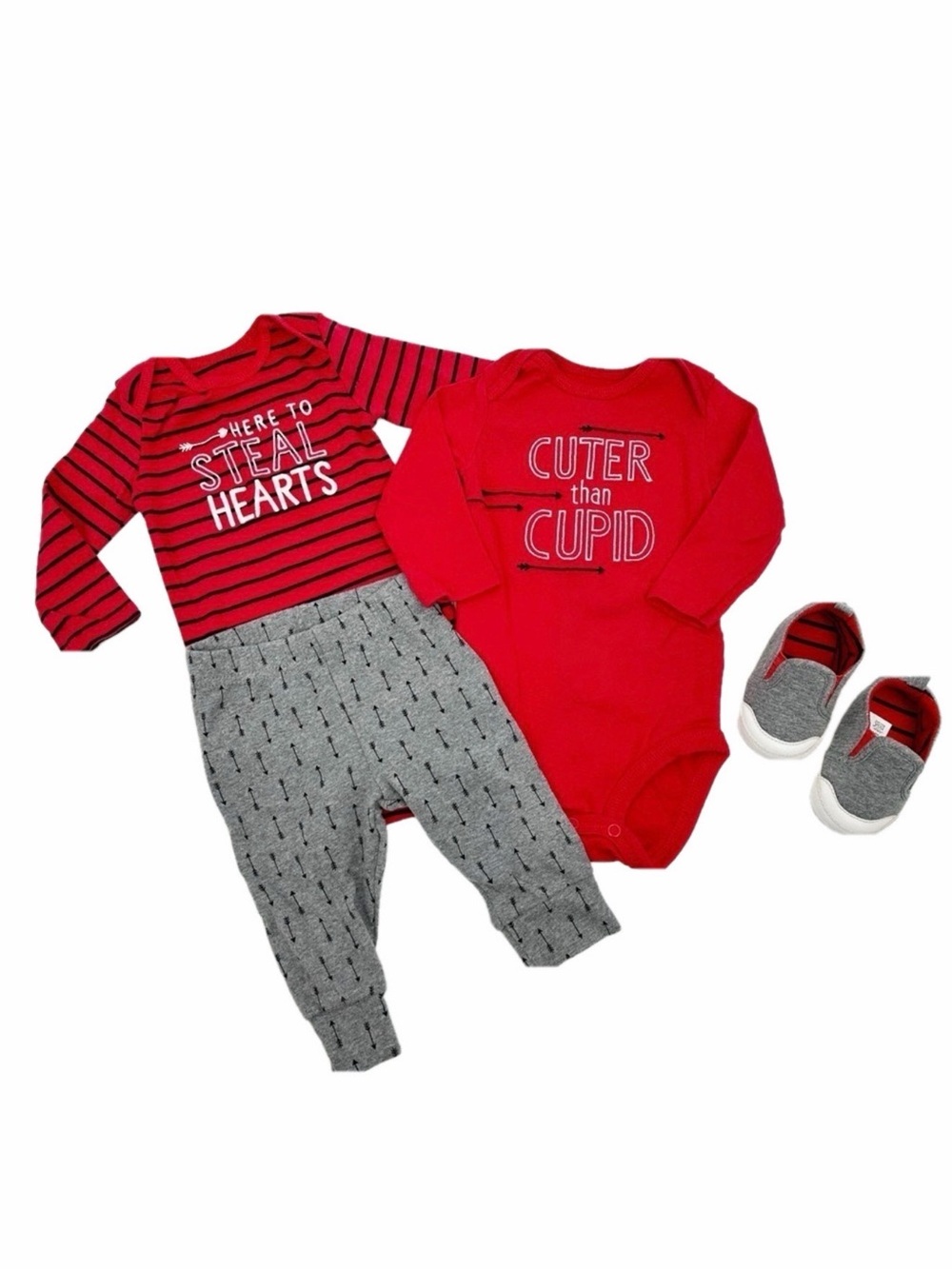 Carter's Just One You Baby Valentine's Onesies, Pants and Shoes Set 6 Months